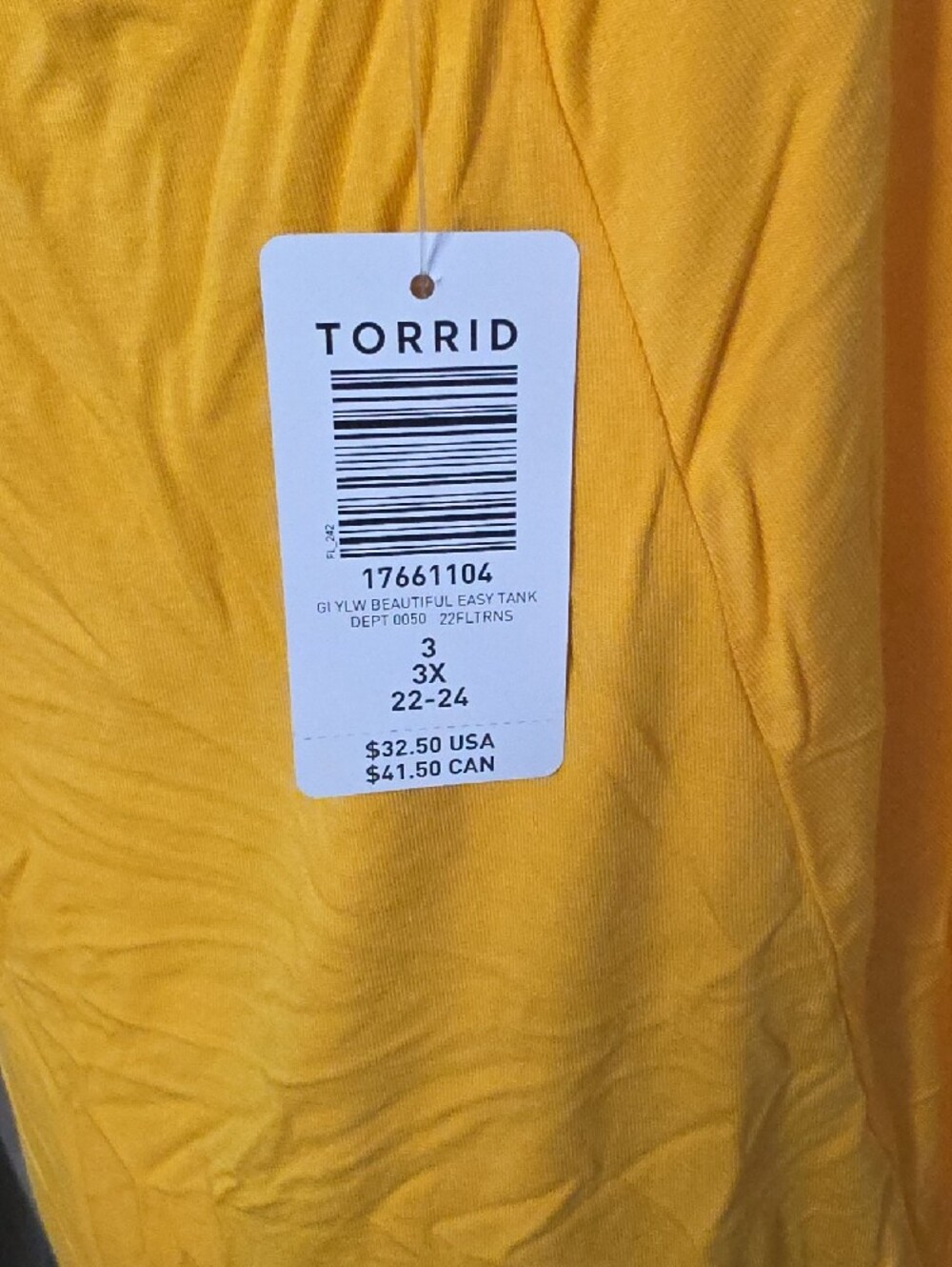 torrid Yellow Graphic Tank Top with Pink Text - Picture 3 of 4